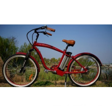 Red Beach Cruiser Electric Bike for Man